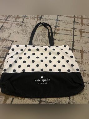 kate spade Black & White Polka Dot Lightweight Tote Bag